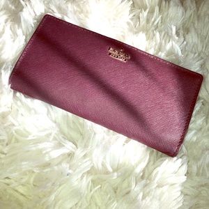 Maroon Kate spade wallet